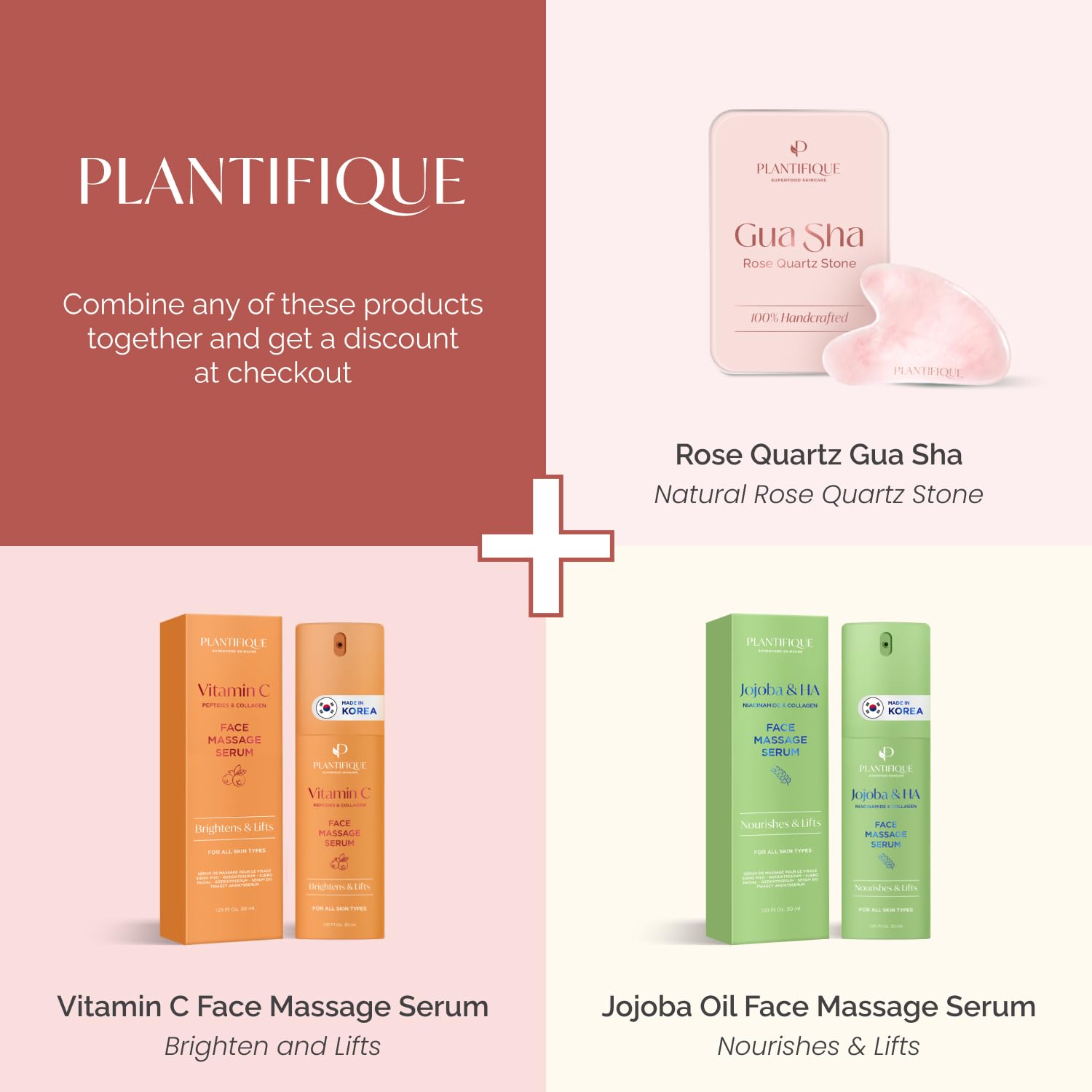 Jade Roller & Gua Sha Set – Real Jade Facial Massager