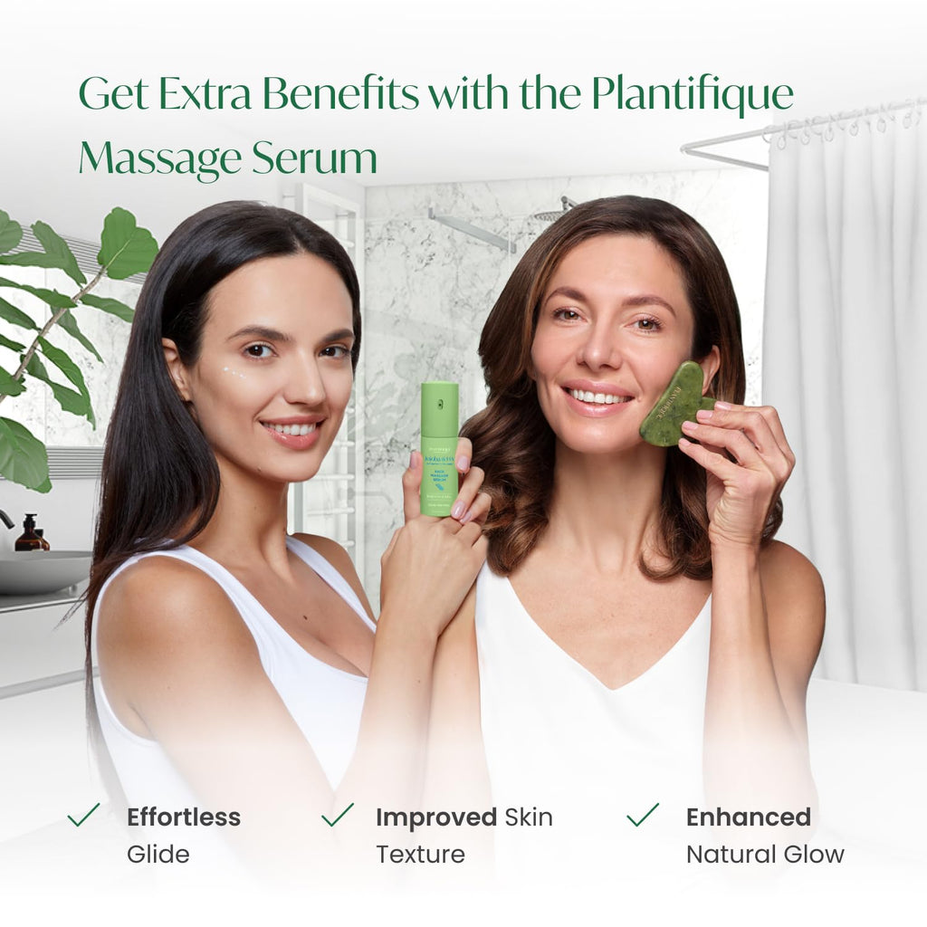 Jade Roller & Gua Sha Set – Real Jade Facial Massager