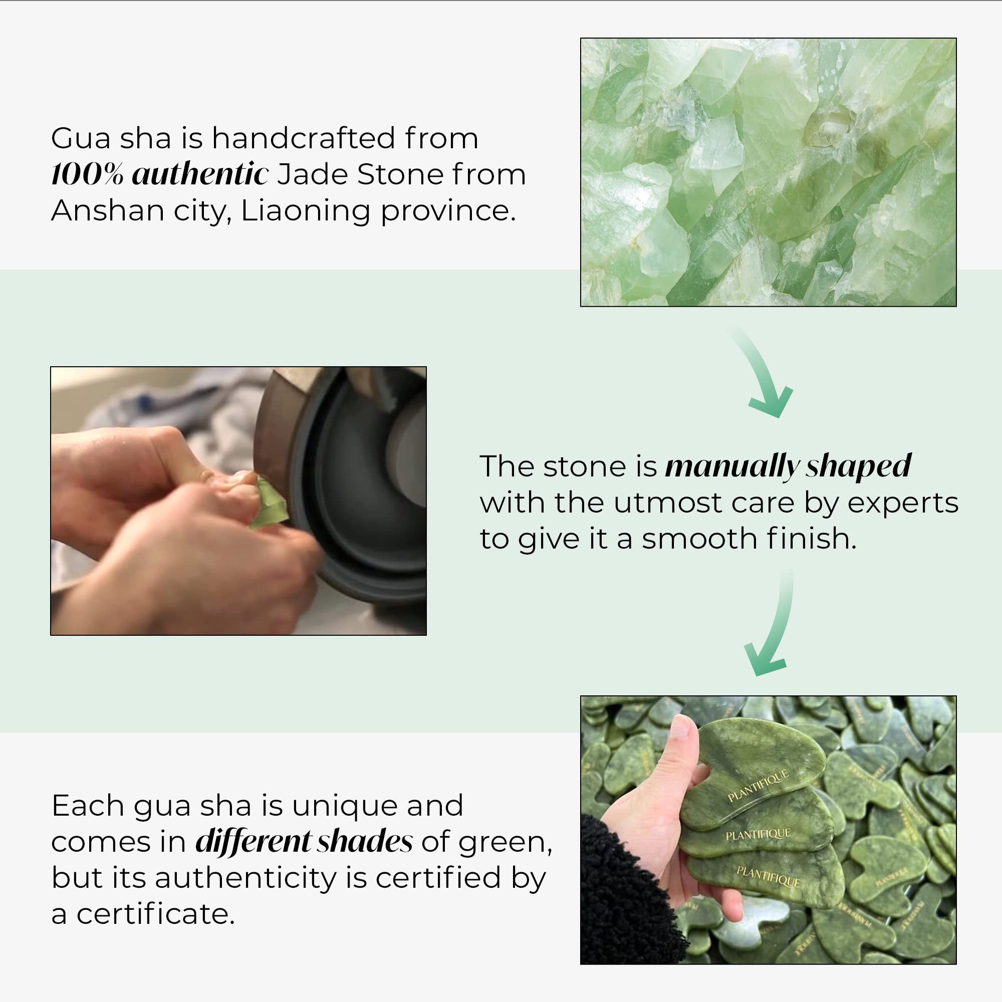 Jade Roller & Gua Sha Set – Real Jade Facial Massager