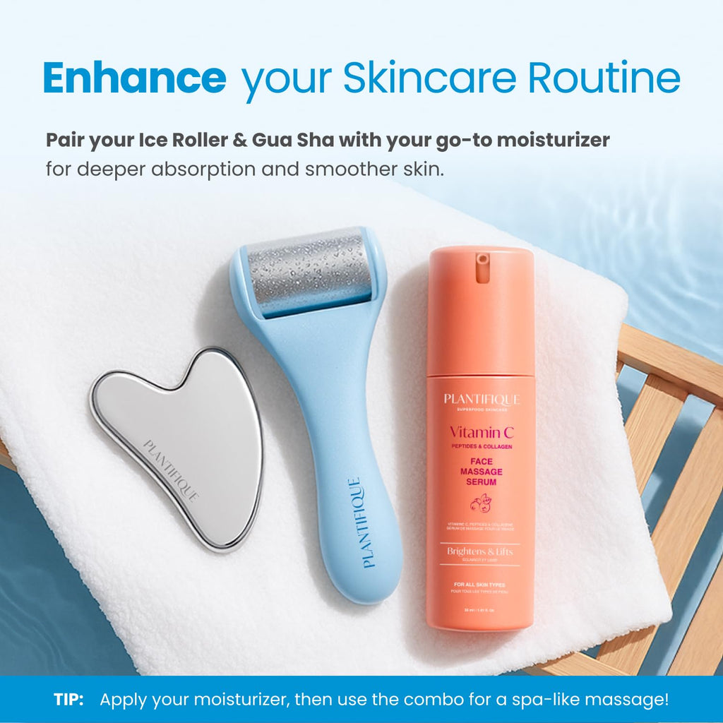 Jade Roller & Gua Sha Set – Real Jade Facial Massager